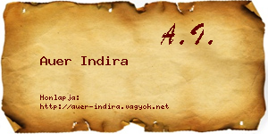 Auer Indira névjegykártya